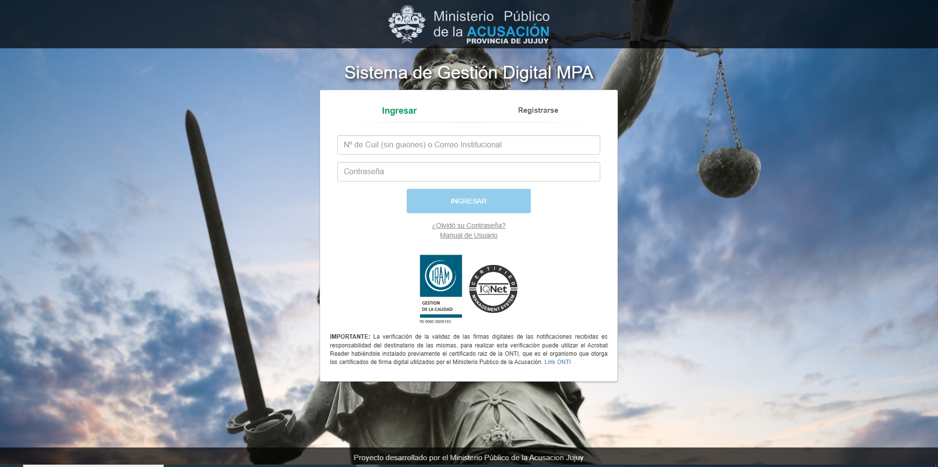 Imagen del sistema de abogados particulares para gestión de causas antiguas